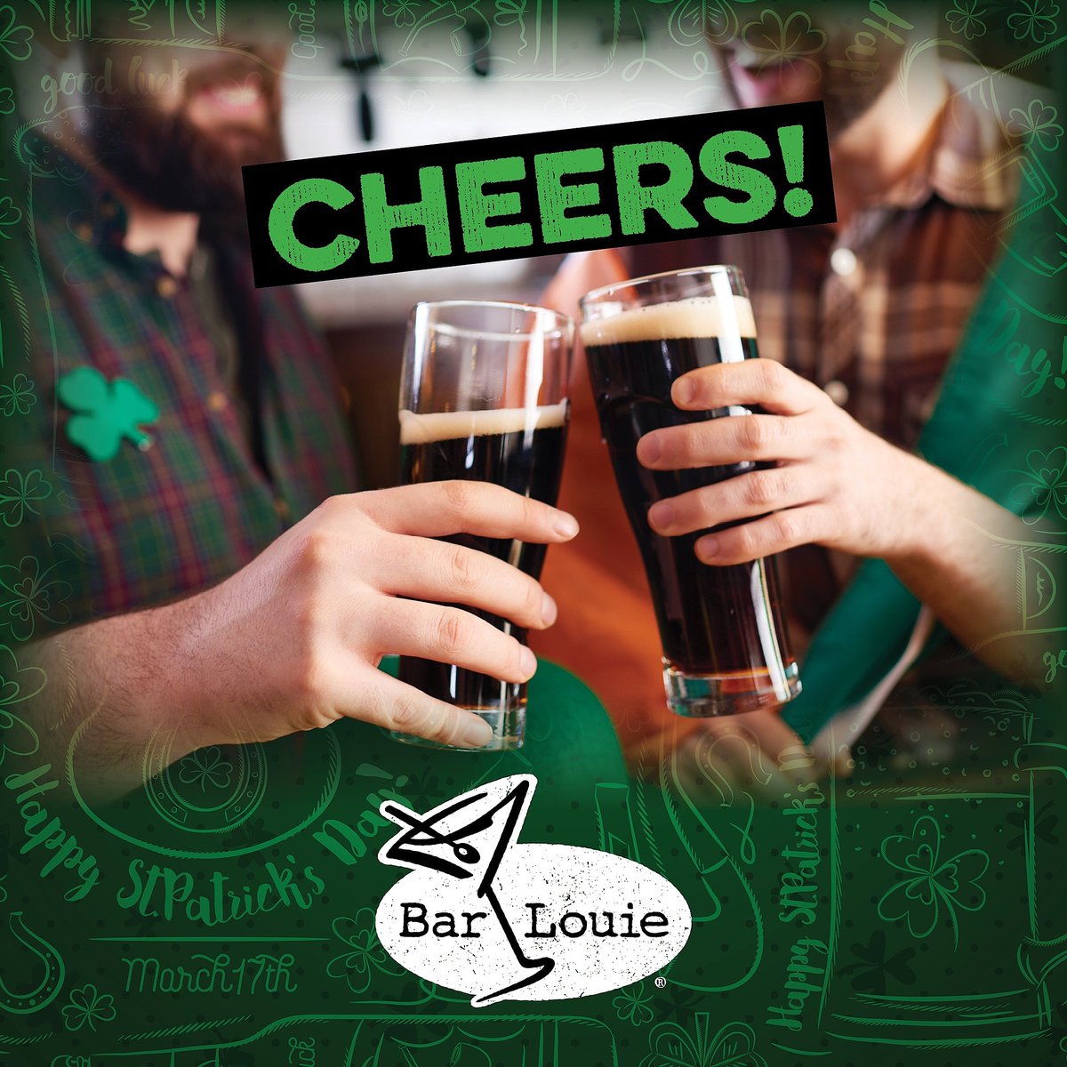 sopadreisland's tweet photo. Cheers to Green Beer! 🍀Are you team #greenbeer or #regularbeer on Saint Patrick's Day? Don't worry, Bar Louie will have both on March 14th & 17th!
📍6700 Padre Blvd. - located inside Courtyard by Marriott https://t.co/aJr1DTkkWh