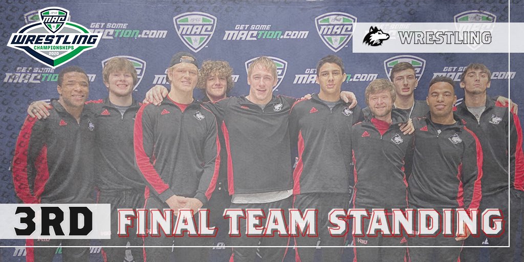 NIUWrestling's tweet photo. Huskies take 3rd at the MAC Championships! This is the highest the Huskies have placed at the MAC Tournament since 2009. #WorkLikeADog 🔥🤼‍♂️💪🏆 https://t.co/RM1p8w2xHv