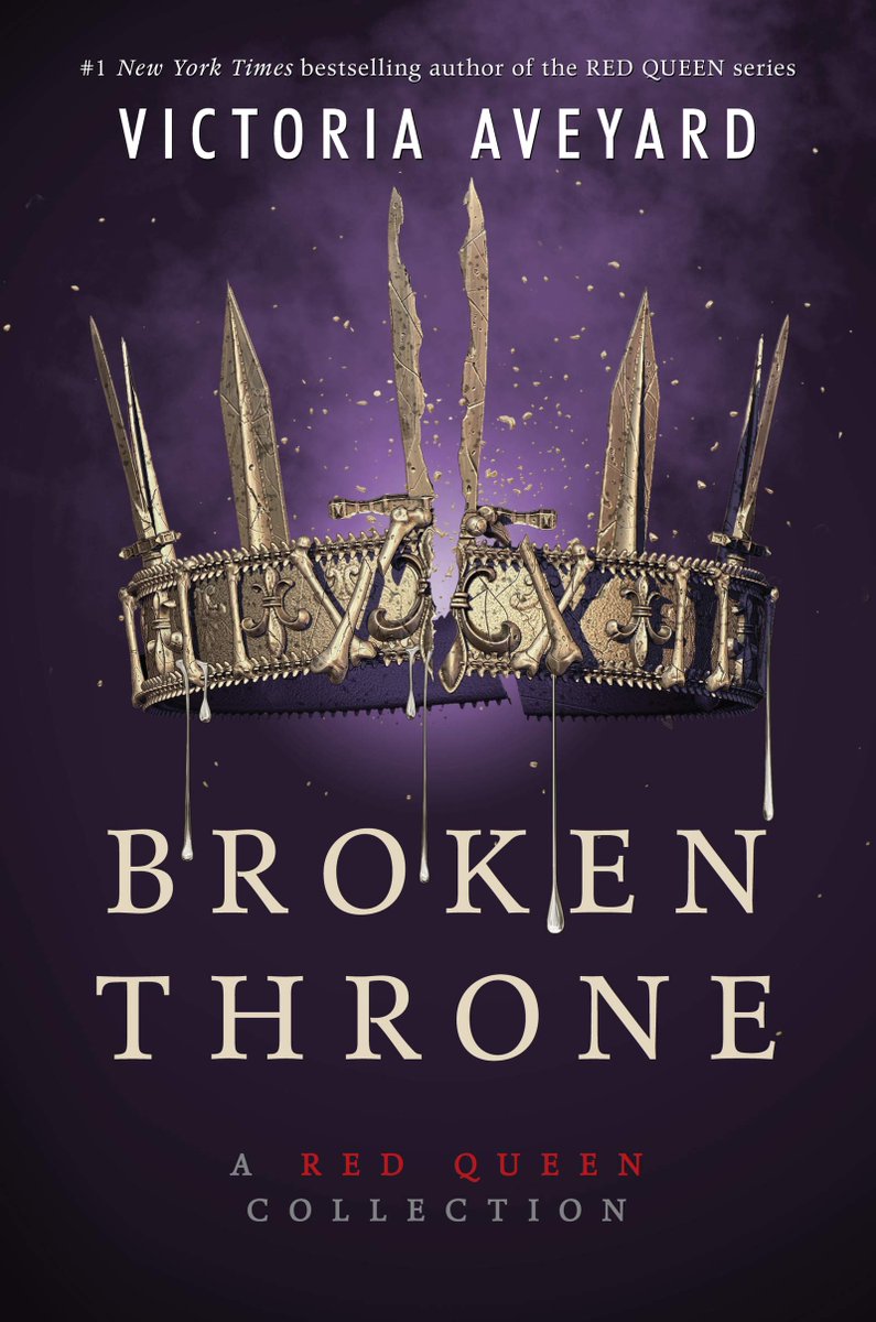 broken throne by victoria aveyard4.5/5. i love a good short story collection, and i thought all of the stories in here contributed to the red queen universe in a meaningful and fun (except for queen song ouch) way. i NEED more ashe and lyrisa but whatever. not 5, but rly close!