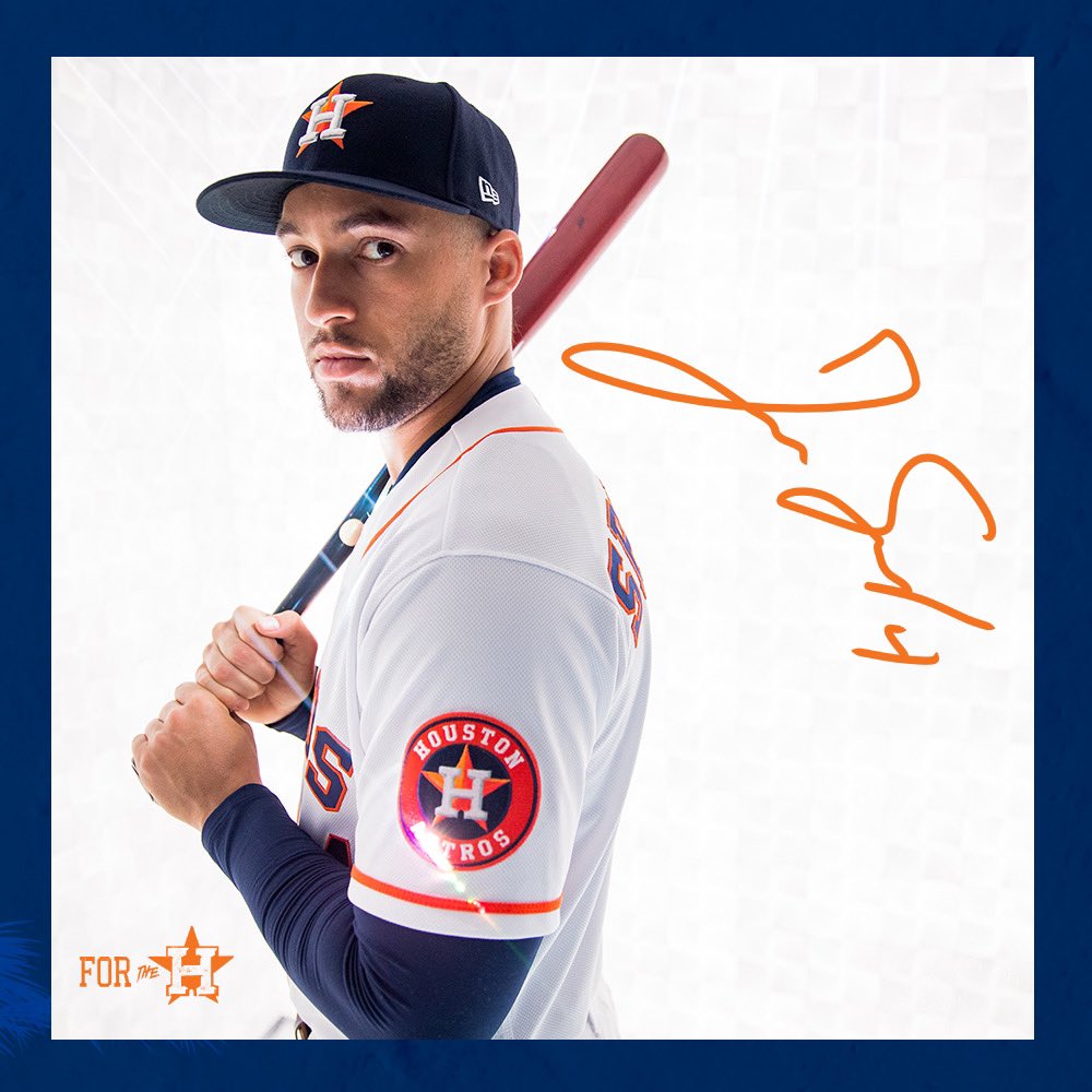 astros's tweet photo. George Springer : 4 

#AstrosST x #ForTheH https://t.co/ESNPzvLmeM