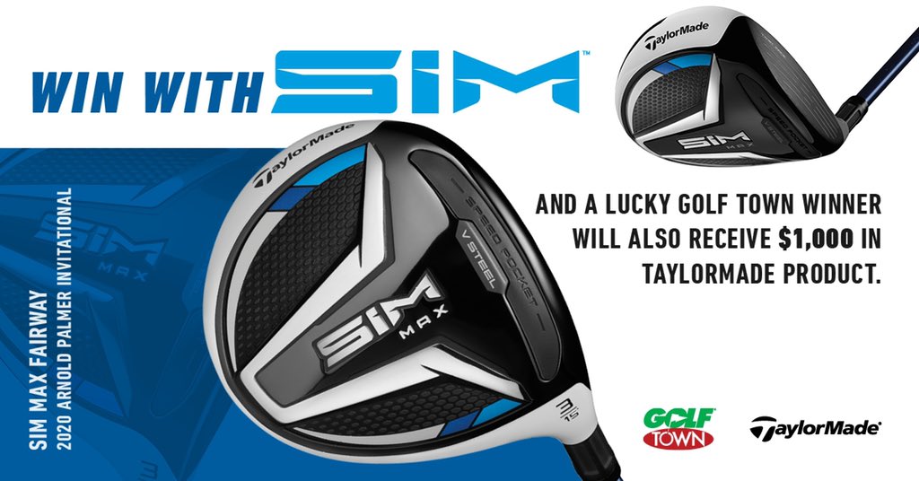 GolfTown's tweet photo. The winner of the Arnold Palmer Invitational wins with SIM! And now a lucky winner will win a $1000 TaylorMade shopping spree at Golf Town! Learn how you could #WinWithSim here 👉🏼https://t.co/oeKViN2oCA https://t.co/1c7u4Mu9LV