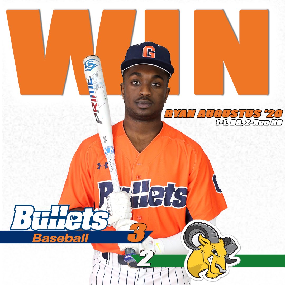 gburgbullets's tweet photo. Erik Wortmann ‘21 tossed a 1️⃣-hit shutout🔥 in the opener and Ryan Augustus ‘20 hit a 2️⃣-run homer💪 in the nightcap to lead #BulletsBaseball to a sweep on the opening day of its spring trip.😎🌴 #gobullets🔶🔷 #BulletsWin2020 #d3baseball #CentennialConf https://t.co/ryrA8EDxEf