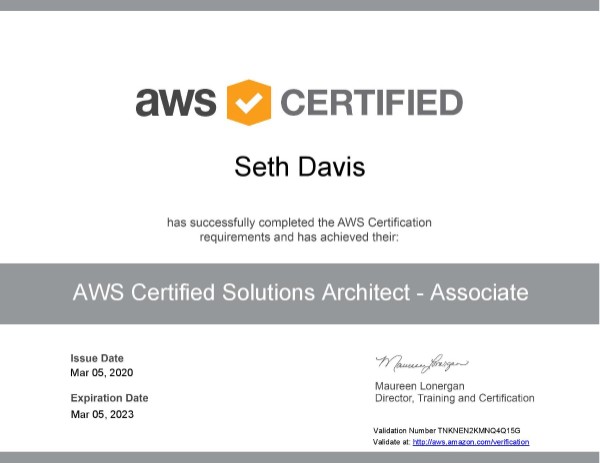 I did it...Glad to have achieved my goal of passing the AWS Certified Solutions Architect - Associate exam! #aws #awscertified #wgu