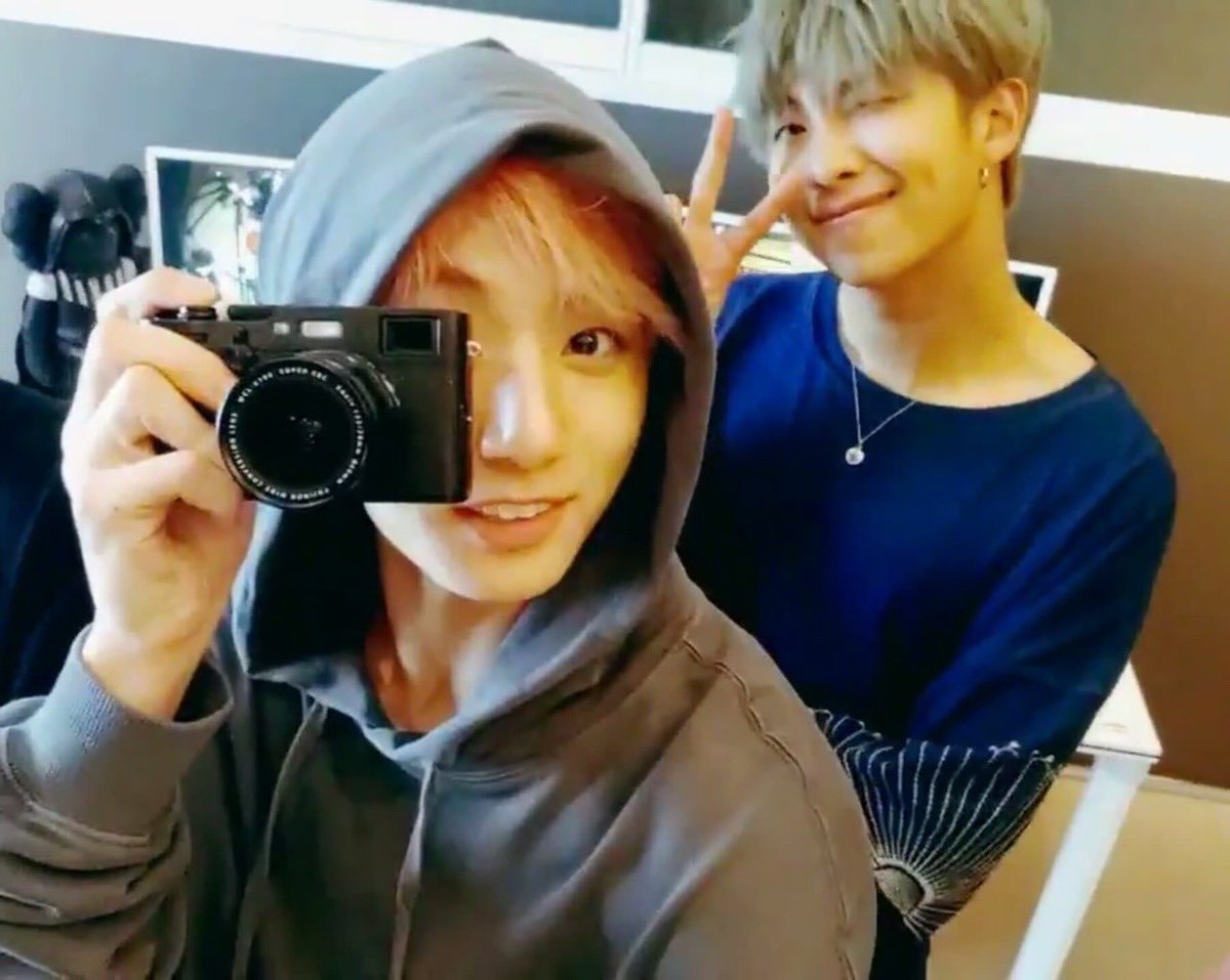 “jungkook, since you’re handsome can you hold the camera?”