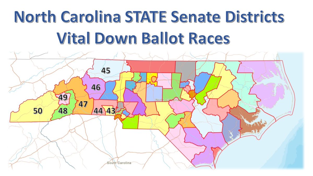 Five more seats to  #TakeTheMajority in NC Senate! #SD43  @wyoung4D43 #SD44 D. Lattimore #SD45  @SupinforNC45 #SD46  @BarrickForNC #SD47  @davidbwheeler #SD48  @BrianCaskeyNC  #SD49  @Julievmayfield #SD50 Victoria FoxLet's DO THIS! Support NC Dems! #NCResists for the change we seek!