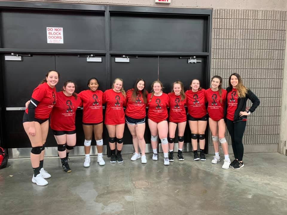 WeAreNKJV's tweet image. All of our teams at bluegrass wore their KIVA memorial shirts on Saturday. We sold 632 shirts to raise money for the Prather and McCaw families. We love you @KIVAVB &amp;amp; it was a weekend to remember #kivastrong