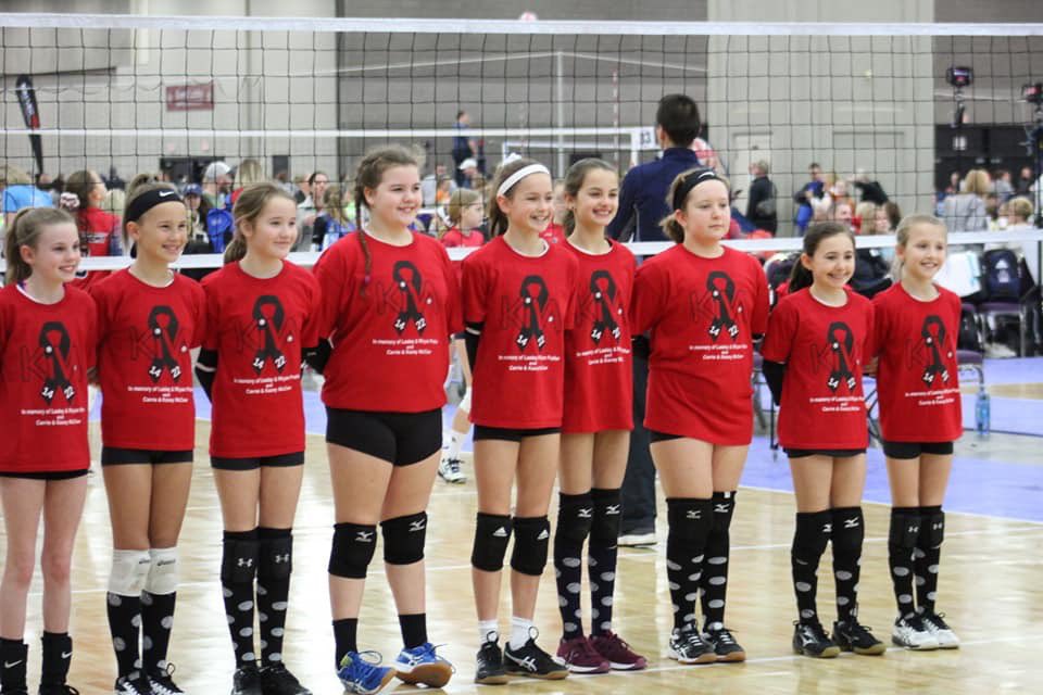 WeAreNKJV's tweet image. All of our teams at bluegrass wore their KIVA memorial shirts on Saturday. We sold 632 shirts to raise money for the Prather and McCaw families. We love you @KIVAVB &amp;amp; it was a weekend to remember #kivastrong