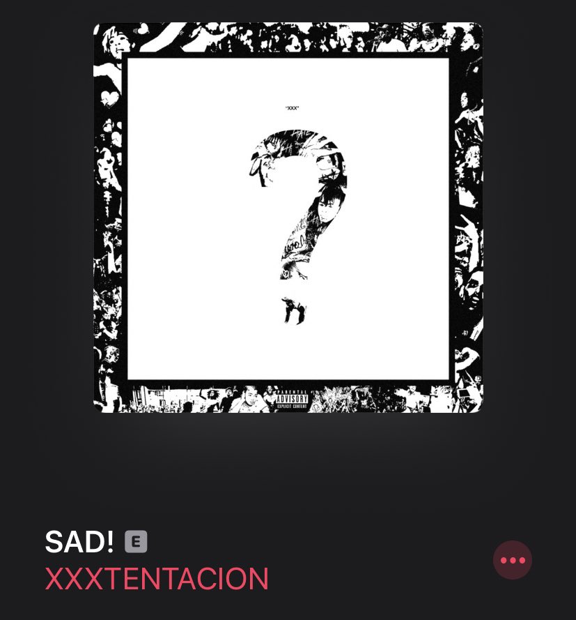 Jord__1892's tweet photo. Song #12
SAD! by XXXTENTACION
A great song by a great artist, one of the best songs ive listened to by X well worth a listen #100daysofsongs https://t.co/nJotL3abaI