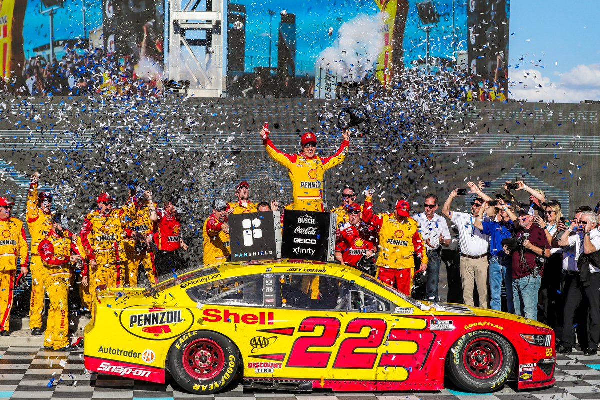 bradyklain's tweet image. Phoenix win #2 for #22 @joeylogano. Shot for @azcsports