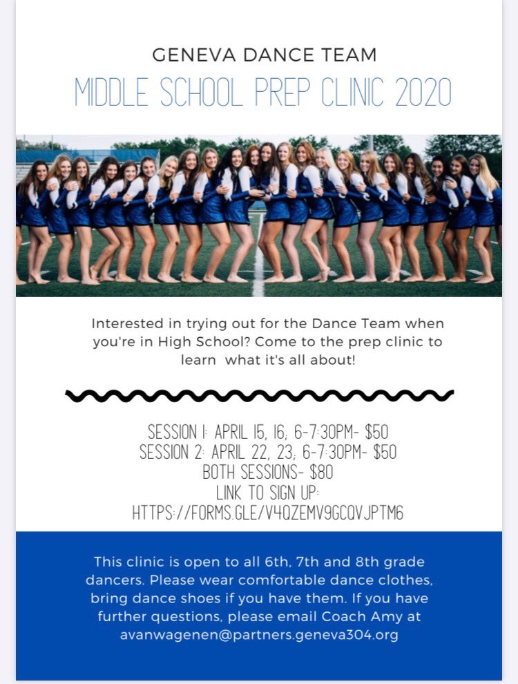 Middle schoolers!!! Come on out to our prep clinic! link to sign up: forms.gle/tvYWJmiE9nEeic…