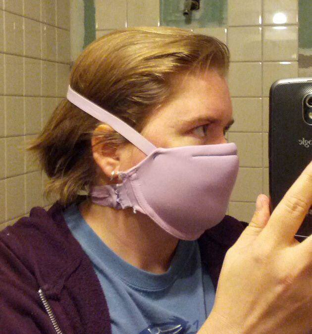 suddiraval's tweet photo. No corona masks left? No problem! Just use an old bra, cut off one boobcup. Clip the fastener to the other end of the remaining boobcup. No one will ever know. #Extremetimes https://t.co/ZQ01T6vqbO