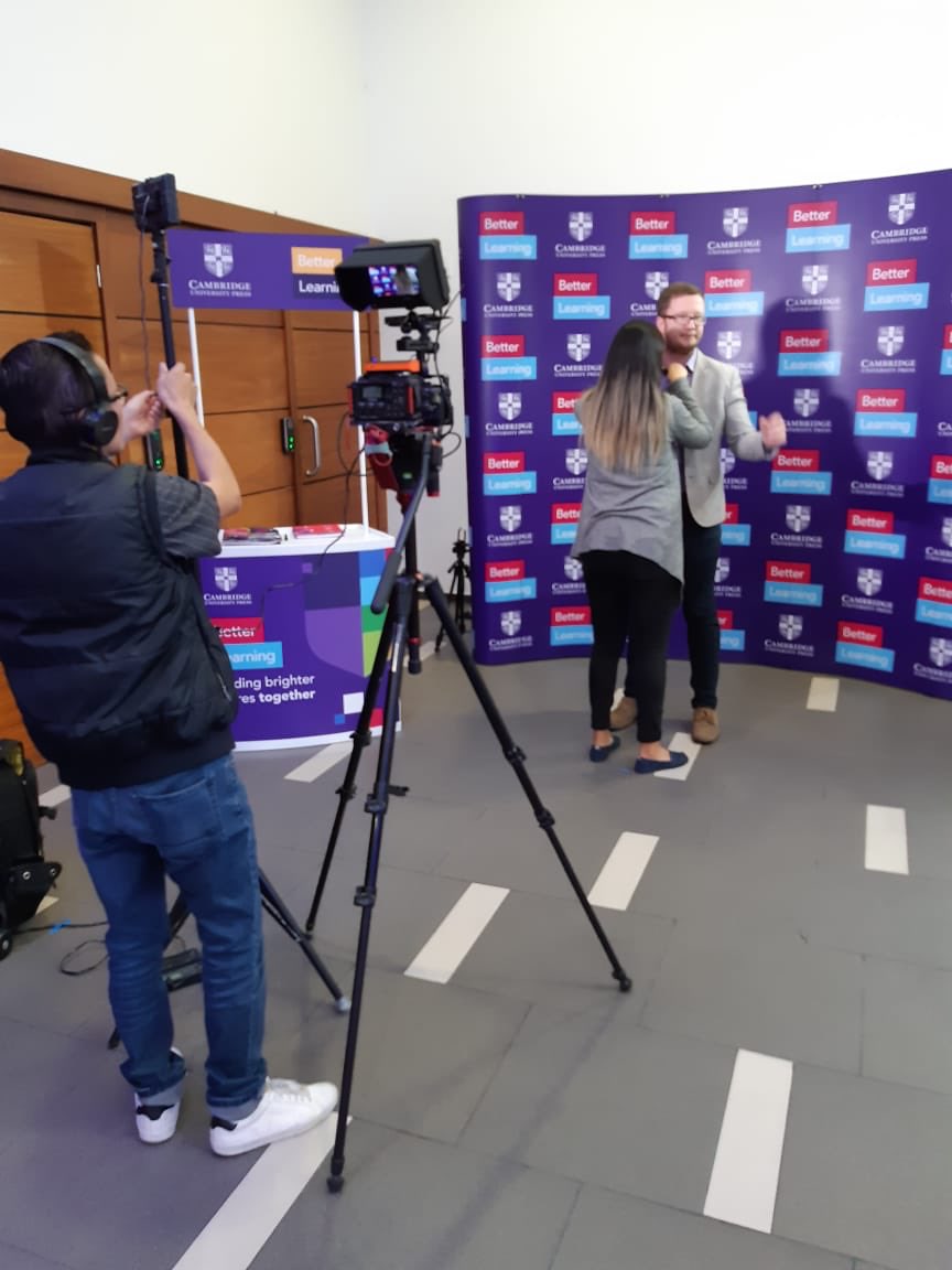 Colegio Johannes Kepler representing the school at the Cambridge annual better learning conference. The topics included ecology and the classroom, technology and learners with different abilities. Joseph was interviewed by Cambridge about the event. #cambridgebetterlearning