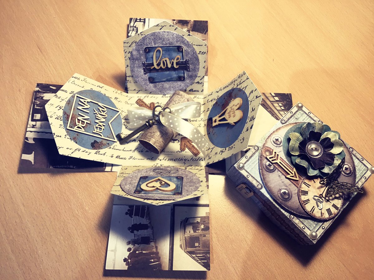 Jitka_Matejkova's tweet image. Svatební exploding box.
#tvorenisjituli #explodingbox #scrapbooking