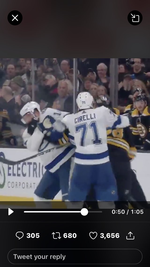 ryan20162016's tweet photo. @JimmyHo90593399 @Sportsnet @gsimeone76 @NHLBruins @TBLightning I’d say can’t wait for the second round. But after last year not sure they will still be around 🧹🧹🧹🧹🧹 https://t.co/6iFaxvmDL0