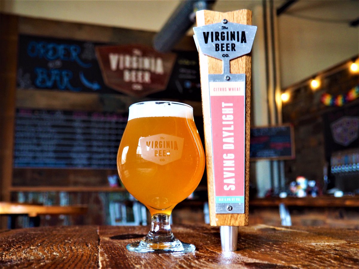 VirginiaBeerCo's tweet photo. The benefit of losing an hour of sleep:
one less hour to wait for a fresh pour or crisp Citrus Wheat. ๐
#SavingDaylight
#ShineOn
#DaylightSavingTime https://t.co/tqIz9tcySj