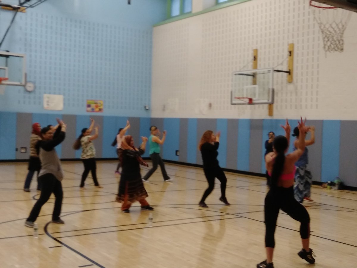 EricaCacioppo1's tweet photo. It's Zumba time! Thank you to our amazing PTA for getting this class
together and our parent who volunteered to teach it! It was more to it than Zumba, it was parents, administrators and staff laughing and sharing their stories💓#balanceofstories#ps361qROCKS https://t.co/f1A69nkdZx
