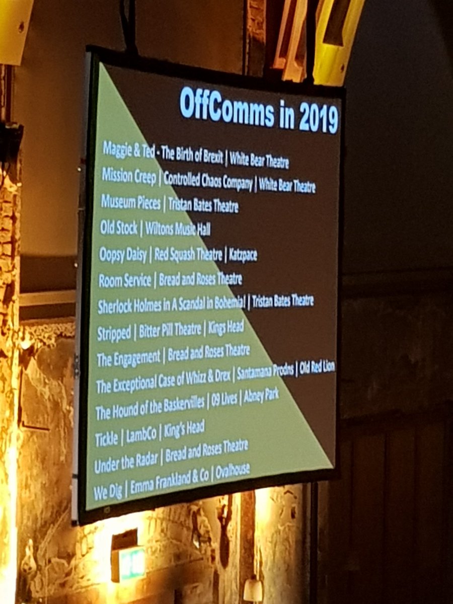 ElaineC_reviews's tweet photo. #offies #offcomms @ProforcaTheatre congratulations to everyone in the Offcomm nominations mentioned at the Offies tonight. https://t.co/66GfmTkUFN