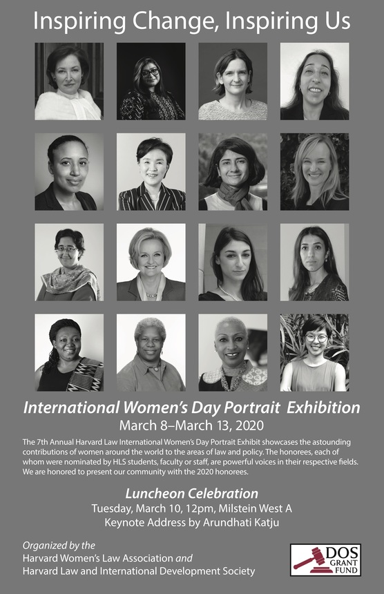 Thrilled to be part of @Harvard_Law's 'Women Inspiring Change' exhibition in honour of International Women's Day. Pinching myself for having been put in such great company! bit.ly/38xVHmV #IWD2020 #IWD