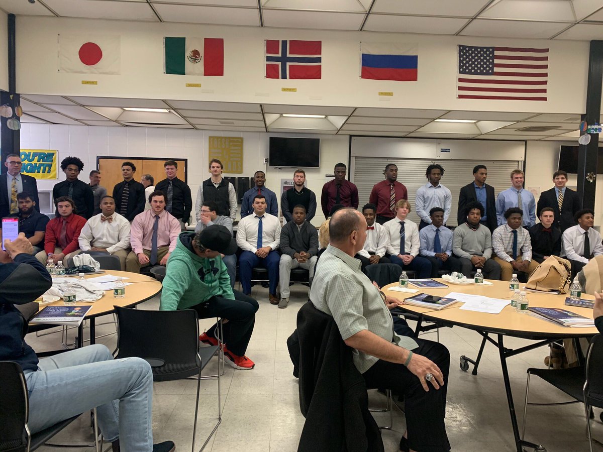 After a seventh place finish at states <a href="/jsherlock720/">Jason Sherlock</a> takes his diverse talents to a press conference for the North vs. South Phil Simms All-Star Game. 🏈 He will be representing the SOUTH squad. GO BEACH!! <a href="/AthleticsBeach/">Beach Athletics</a> <a href="/PointBeachHS/">PPB High School</a> <a href="/TheGullsNestPPB/">The Gulls Nest</a> <a href="/PBeachWrestling/">Beach Wrestling</a>