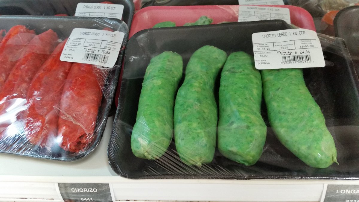buckredbuck's tweet photo. Can sausage ever be too green? #chorizo #sausage #Mexico #slowpoketravel #chefbuck https://t.co/JxH51HwPzA