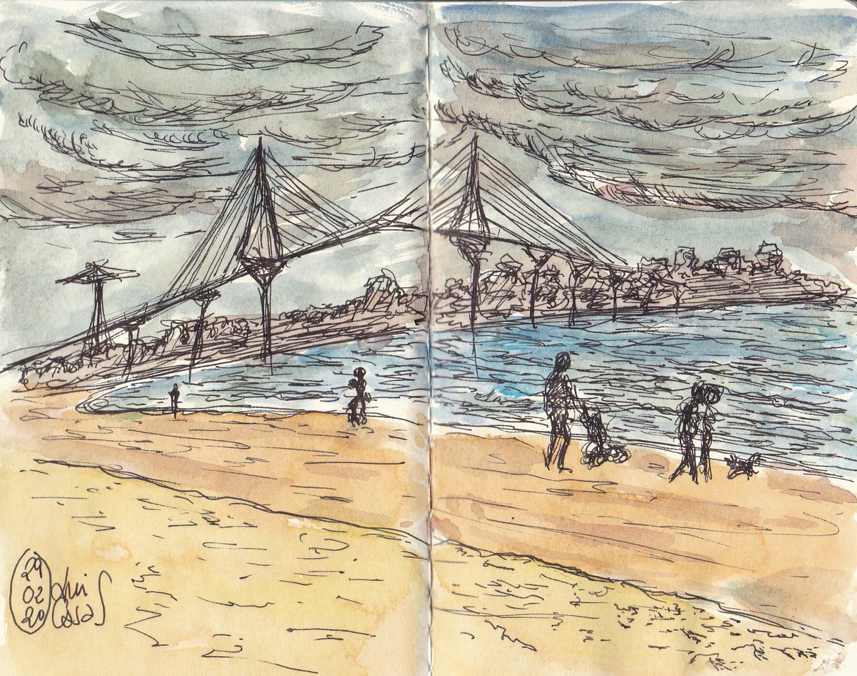 Si queréis una playa estupenda, en la que poder pasear durante varios kilómetros sin bullicio, ni siquiera en verano, y con el puente de la Constitución y #Cádiz de fondo: la playa de #Valdelagrana en #ElPuerto, es el sitio para ir.