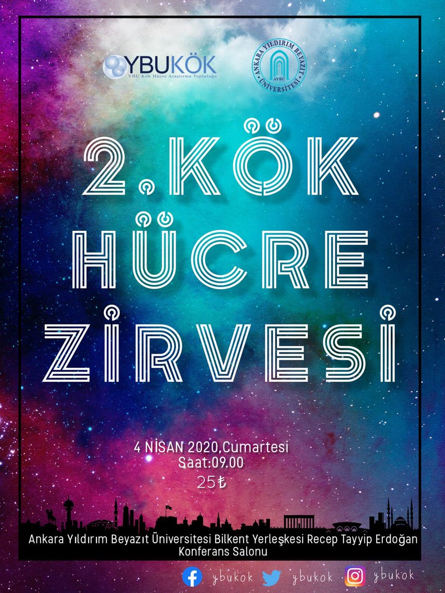 KokYbu's tweet photo. 🎉YBU Kök Hücre Araştırma Topluluğu olarak, sizleri kök hücre hakkında birbirinden değerli hocalar aracılığıyla bilgilendirmek, yenilikleri paylaşmak ve kök hücre tedavi yöntemleri farkındalığını oluşturmak için düzenleyeceğimiz kök hücre zirvemizin formunu açmıs bulunmaktayız.🎉 https://t.co/VEfdGCLVni