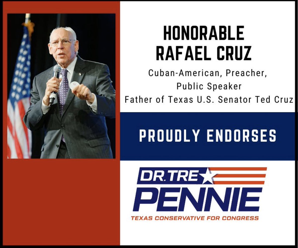 DrTrePennie's tweet photo. You’re going to love my recent endorsement then. 🇺🇸💯#TX30Tre #PennieforCongress https://t.co/RFFCFWGRnn