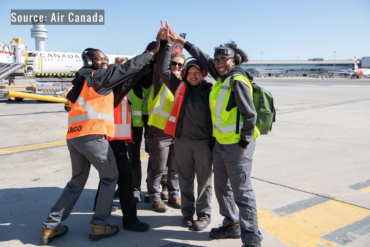 TomPodolec's tweet photo. Air Canada celebrated #InternationalWomensDay by operating a flight from Toronto to Edmonton #AC167 with an all female crew. The flight was also supported by an all female ground crew.
#WomenInAviation #IWD2020 https://t.co/sbRonPq4AK