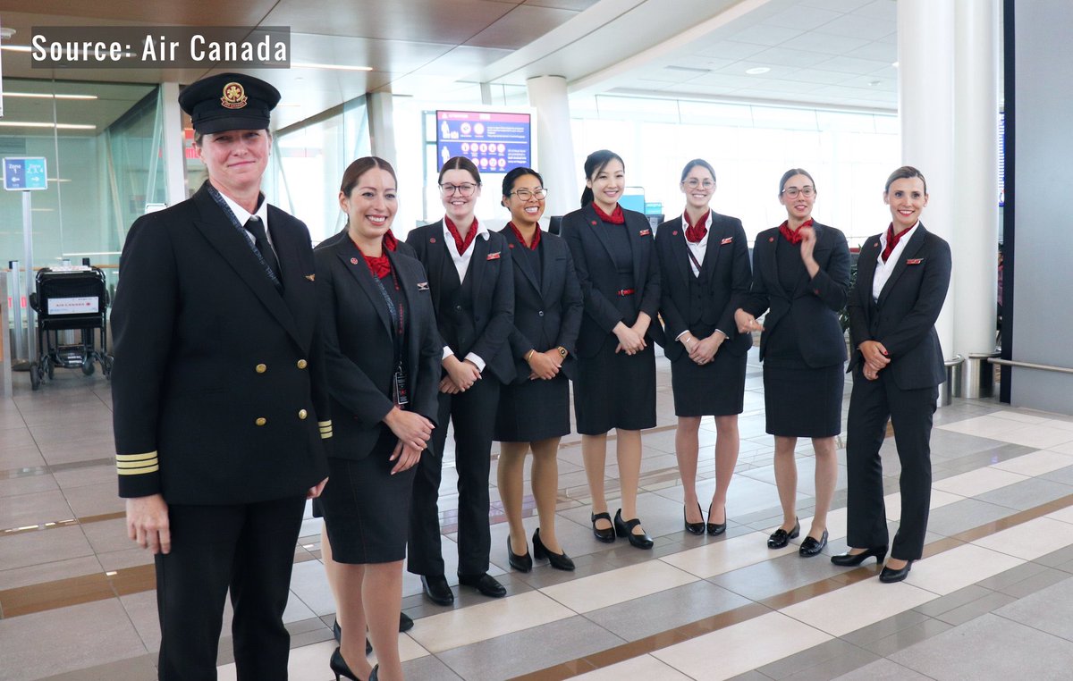 TomPodolec's tweet photo. Air Canada celebrated #InternationalWomensDay by operating a flight from Toronto to Edmonton #AC167 with an all female crew. The flight was also supported by an all female ground crew.
#WomenInAviation #IWD2020 https://t.co/sbRonPq4AK