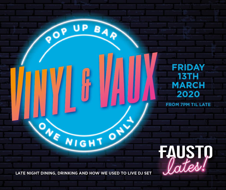 faustocoffee's tweet photo. FAUSTO LATES! ๐ธ ๐บ ๐ถ This Friday 13th. Vinyl + Vaux. Expect an array of craft beers from the @vauxbrewery lads and a live vinyl dj set from โHow We Used To Liveโ @PeterRiddell_NE Sure to be a great night! Event link: https://t.co/2Jayn1uTQ7 #faustolates #sunderland #friday https://t.co/ACctOqPkY3