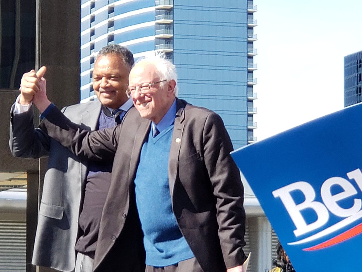 AshleyC061's tweet photo. @BernieSanders &amp; @RevJJackson in #GrandRapids #Michigan ❤.  #MIforBernie #BernieinMI #BernieinMichigan #Bernie2020 #NotMeUs. https://t.co/yqOc9m6kLA