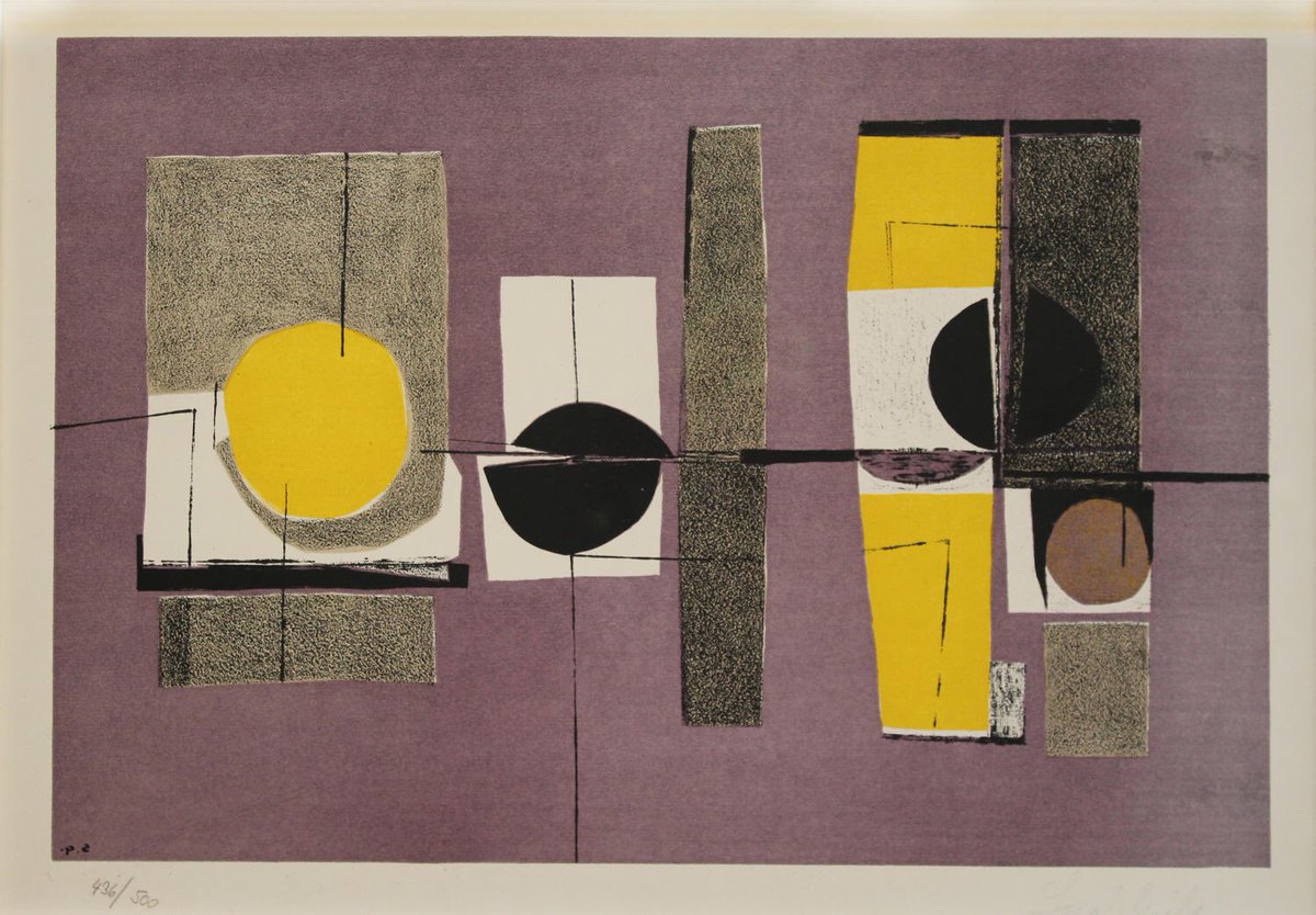 Sarah Grilo (Argentina-España. 1917-2007)Formada en Argentina, Francia e Inglaterra, esta artista tiene dos etapas bastante definidas, una más geométrica, estudiando el color. Y una segunda etapa que es más caligráfica y parecida al expresionismo abstracto.Amiga de Lidy Prati