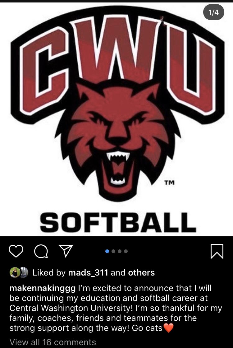ERHS_Fastpitch's tweet photo. Congratulations to Jags senior Makenna King on he decision #Gojags #6 @JakeERJaguar1 https://t.co/F4keOWpLs7