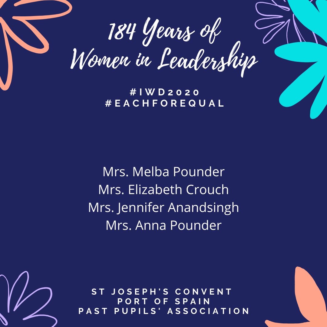 trinilab's tweet photo. #IWD2020
My #almamater #SJCPOS pays tribute to its current & past School Principals who have shaped the school over its near 184 years of existence. The school still hold the distinct honour of being the oldest secondary schools in the English-speaking Caribbean!
#EachforEqual https://t.co/Pt84muVp1N