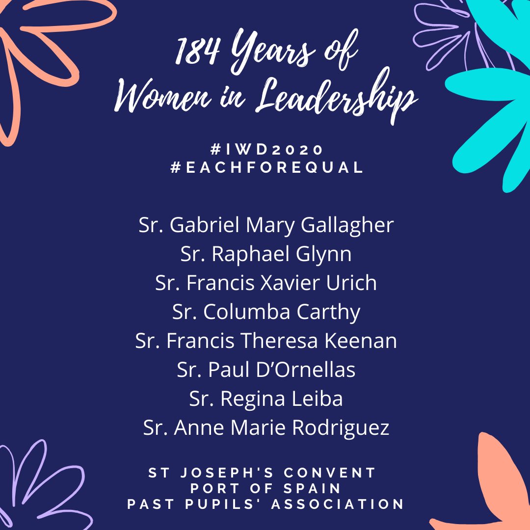 trinilab's tweet photo. #IWD2020
My #almamater #SJCPOS pays tribute to its current & past School Principals who have shaped the school over its near 184 years of existence. The school still hold the distinct honour of being the oldest secondary schools in the English-speaking Caribbean!
#EachforEqual https://t.co/Pt84muVp1N