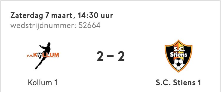 Na 2 weken geen competitiewedstrijd mochten we gister weer los. Niet het resultaat waar we vooraf voor gingen maar uiteindelijk moesten we genoegen nemen met een punt.