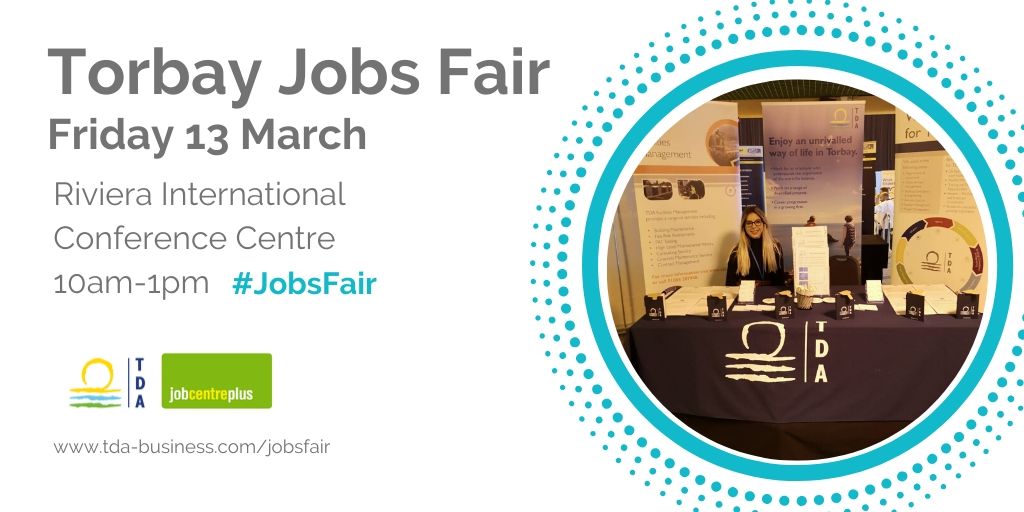 Calling all job hunters! **Save the Date** #Torbay #Jobs Fair, Fri 13 March. All welcome, FREE to attend. The advice is ... come early, prepare to speak with employers face to face, have questions ready and bring plenty of CV's! ow.ly/eOip50yrsMI