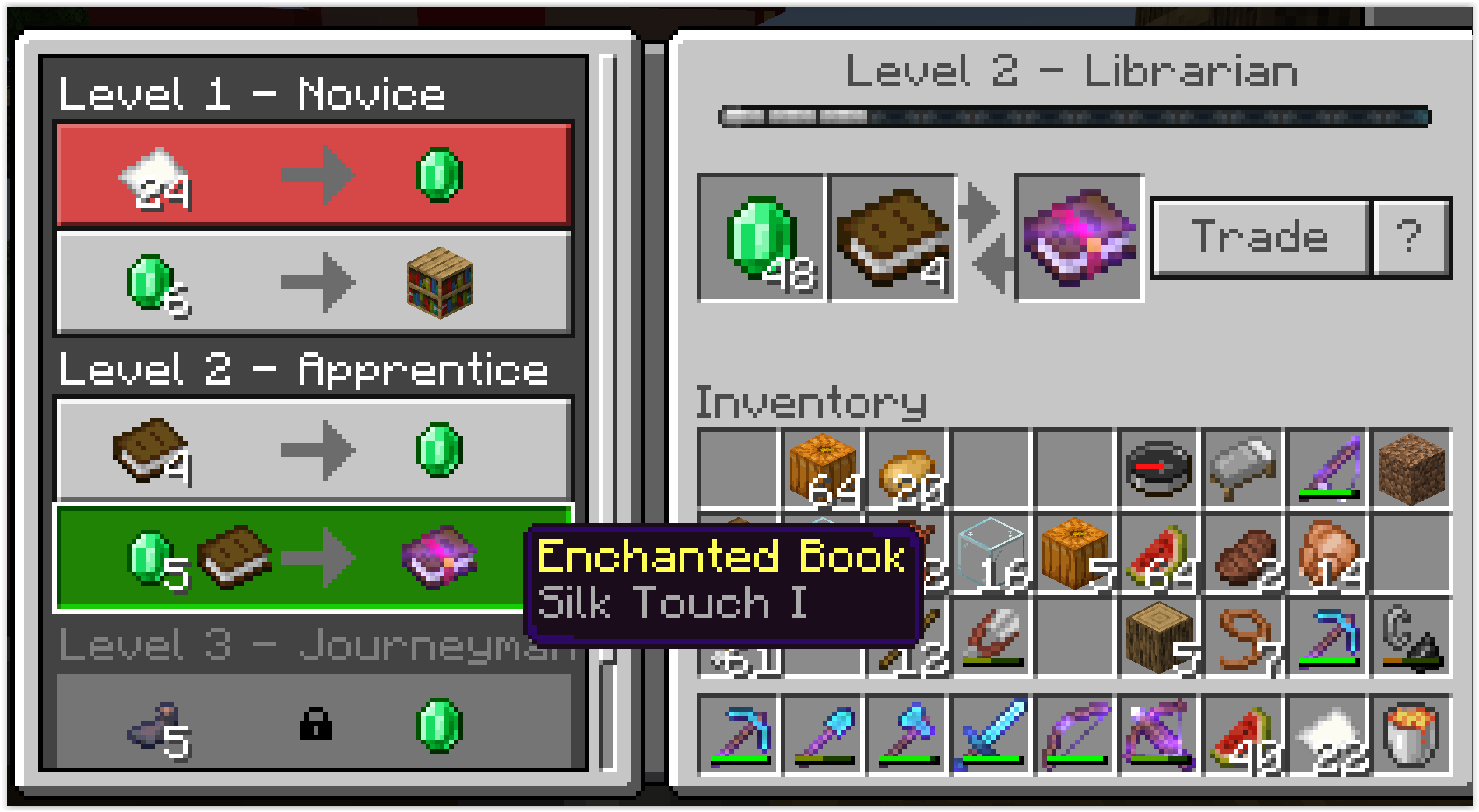 Jay Minecraftlive22 5 Emeralds For A Silk Touch Book Is A Pretty Good Deal I Still Haven T Found A Mending Trade On This Map Yet Though T Co C6omc80eba Jay Minecraftlive22 5 Emeralds For A Silk Touch Book Is A Pretty Good Deal I Still Haven T Found A Mending Trade On This Map Yet Though T Co C6omc80eba