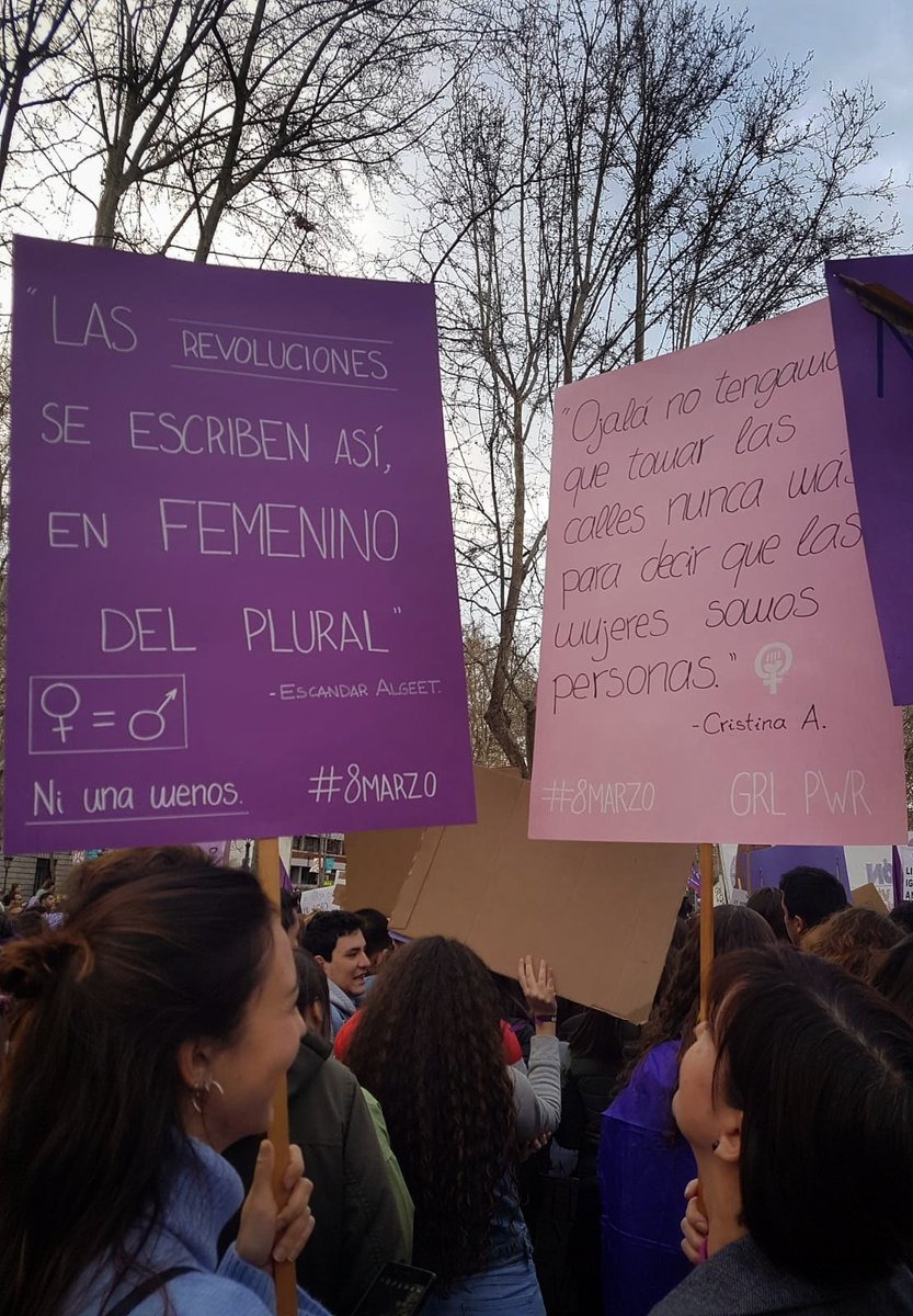 Hoy mi madre y yo hemos ido juntas a reivindicar nuestro lugar en la sociedad y defender nuestros derechos. Juntas somos imparables. #NiUnaMenos #8M2020