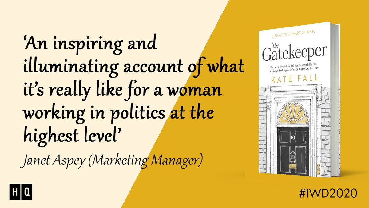 HQstories's tweet photo. #IWD2020 is a day to celebrate women who are breaking boundaries.
#KateFall broke the male-dominated world by becoming one of Cameron's closest advisers and now she shares her experience in this timely read #TheGatekeeper.
#EachForEqual https://t.co/RcOLCXWor7