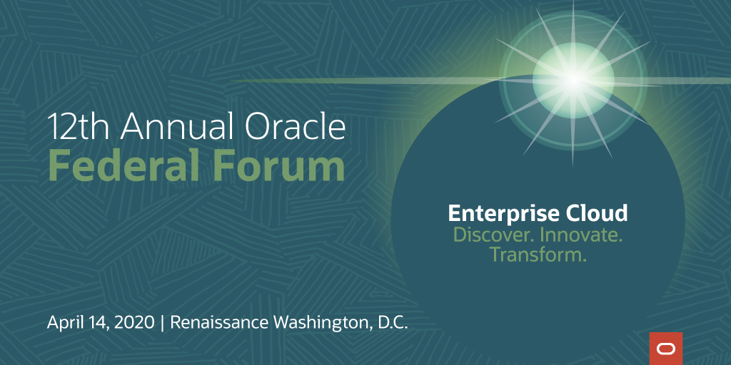 GovEventsGroup's tweet image. Attendees from all levels of government will come together for a day of learning and networking at the 12th Annual Oracle Federal Forum on 4/14 in #DC. See the full agenda and register for this free event today! bit.ly/2HAfua9 #OracleFedForum #FedGov #WashingtonDC