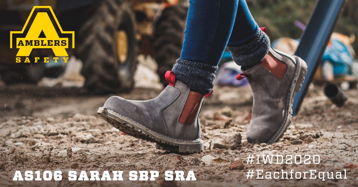This #IWD2020 we are celebrating women who wear safety boots! With the AS106 Sarah we are highlighting #womeninconstruction buff.ly/2PLNXa9 #EachforEqual #womenintrades #womeninSTEM #thisgirlcan #safety #PPE #InternationalWomensDay #safetyboots #builtbyher #femalebuilders