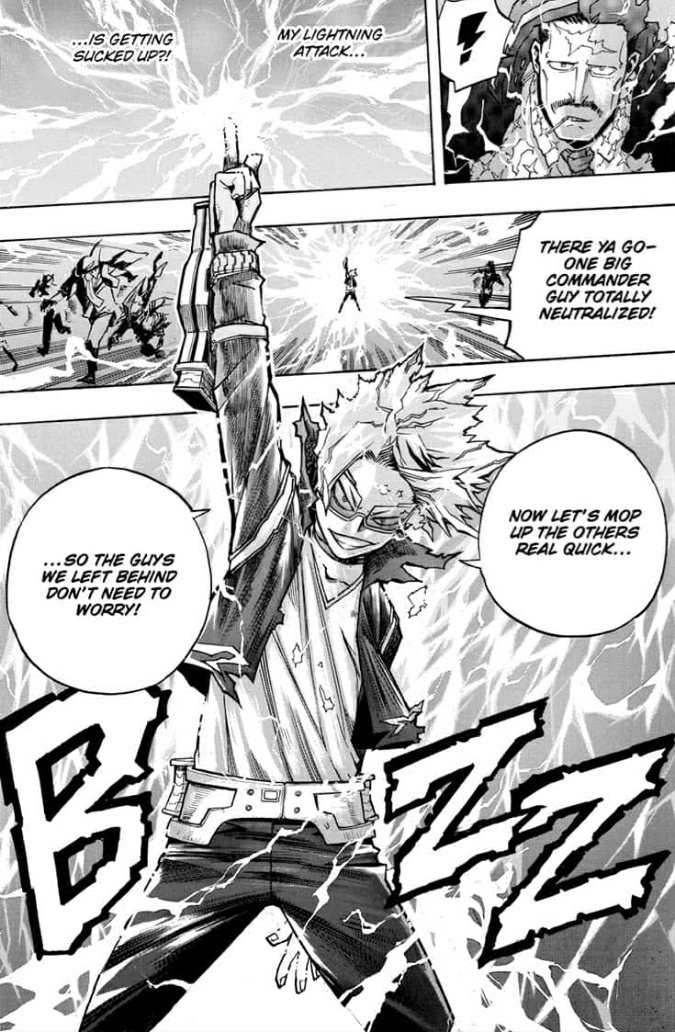 soulmatesSNS's tweet photo. I love when Kaminari gets time to shine. It's always so cool #bnha263 https://t.co/cELJsiNqsz