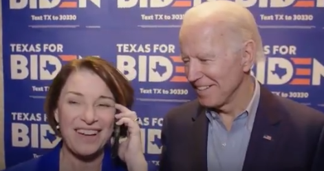 deejay90192's tweet photo. @morethanmySLE @amyklobuchar hardly looks like she was pressured out of the Presidential race by the "Establishment." @BernieSanders #BernieFail 
#WhenTheyGoLowWeVoteJoe .@TeamJoe #BidenForPresident2020 https://t.co/IS7jqs2evk