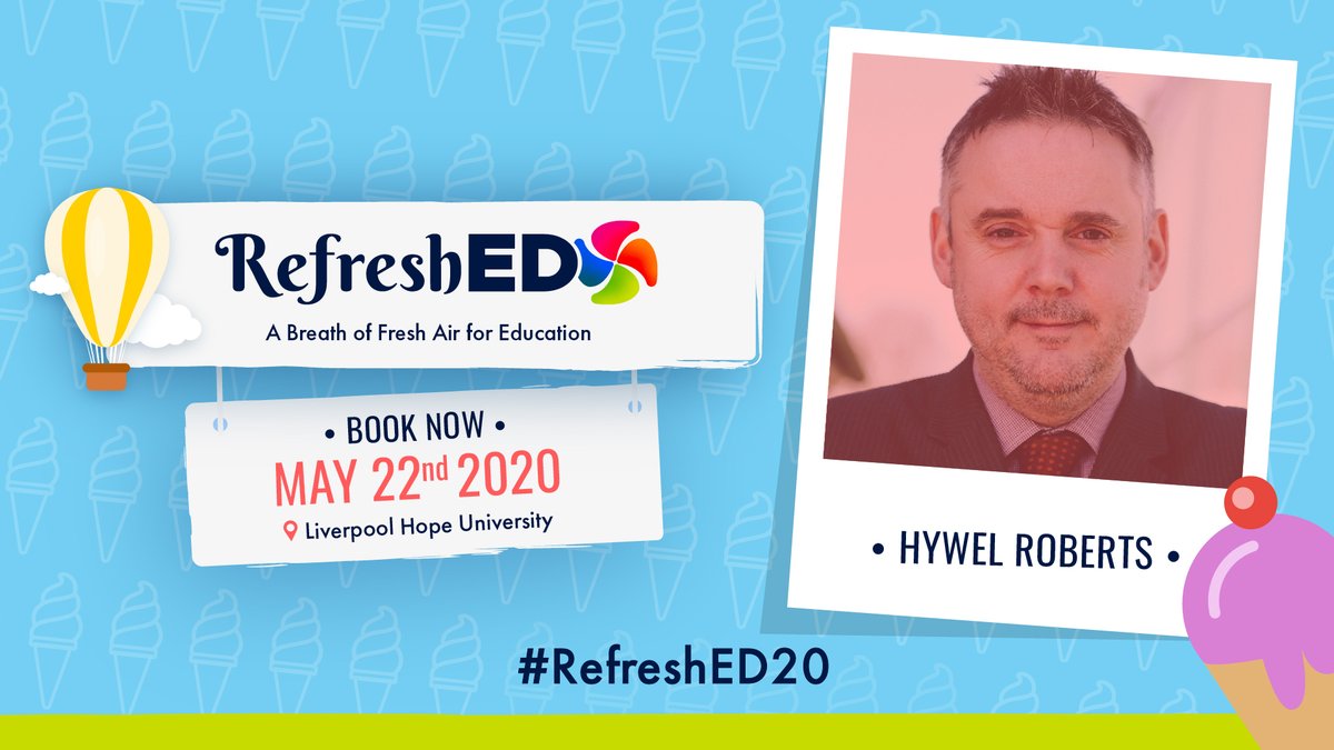 RefreshED_Liv's tweet photo. π
May 22nd 2020- Save the Date to Hear @HYWEL_ROBERTS at #RefreshED20
Hywel can make you laugh & cry, often at the same time with his classroom stories. He's full of insight on engagement, motivation, teaching & learning β¨
#edutwitter #sltchat https://t.co/JVYwC0wR1C