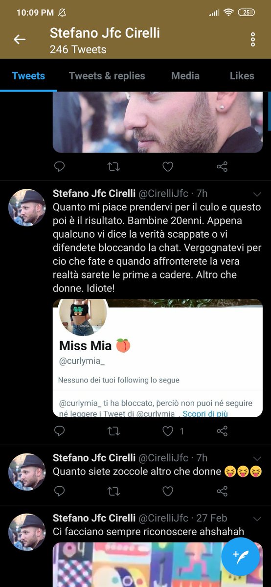 curlymia_'s tweet photo. Mi insulta senza motivo e pubblica lo screen del mio profilo dicendo falsitá? A che pro? Non sapete come sfogare la frustrazione di essere coglioni patentati, ed ecco cosa fate. 
Malati di mente.
Gli applausi vi ci vogliono.

#findom #finD https://t.co/p6sOehWLPN