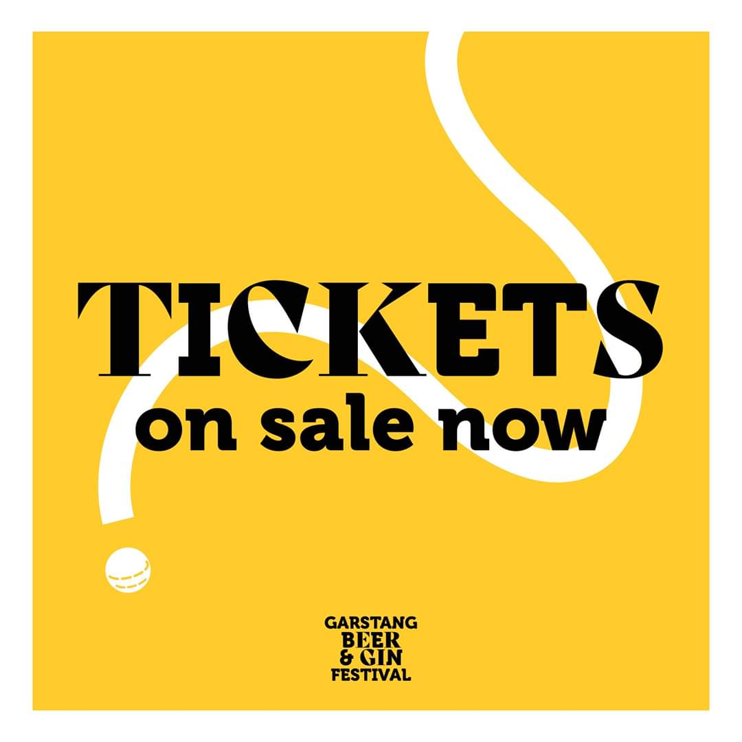 TICKETS ON SALE NOW 

Got yours yet? Cricket, beer, food, music… Need we go on?  🍻

For tickets, visit

 garstangbeerfestival.co.uk