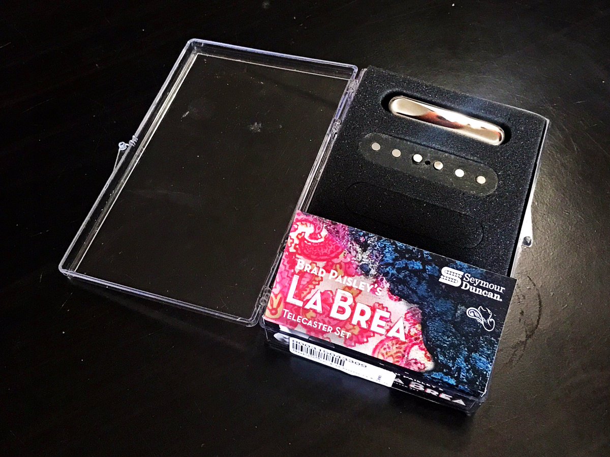Mike_P1982's tweet photo. I have to say, after YEARS of waiting for this collaboration to happen, I’m pretty freakin’ stoked about installing these beasts!  👀👀 @SeymourDuncan @BradPaisley #labrea #fender #telecaster #pickups #tone #onlythebest https://t.co/oUEU3tK2Wc