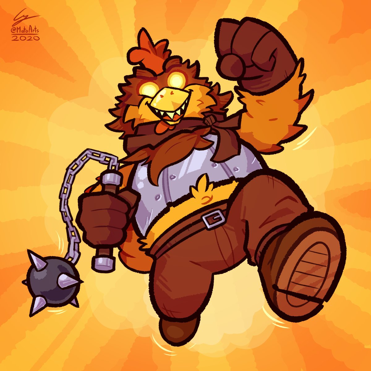 "Victory is mine!" 💥🐓
A commission for @Toxicoow of Gui, a real fun fellow! ^^