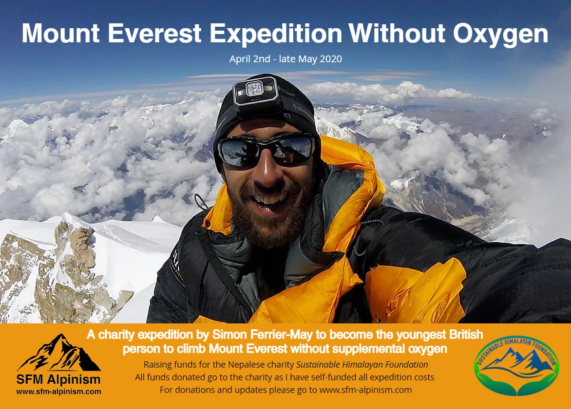 SimonAlpinist's tweet photo. Next month I am going to Nepal to attempt to become the youngest Briton to climb #everest without oxygen. I am raising money for @SHFfoundation, so far we have raised £2,800. Please support the cause if you can! https://t.co/1EiZwSFV2j for donations and updates :D Thanks :) https://t.co/0LpRbeUPTs
